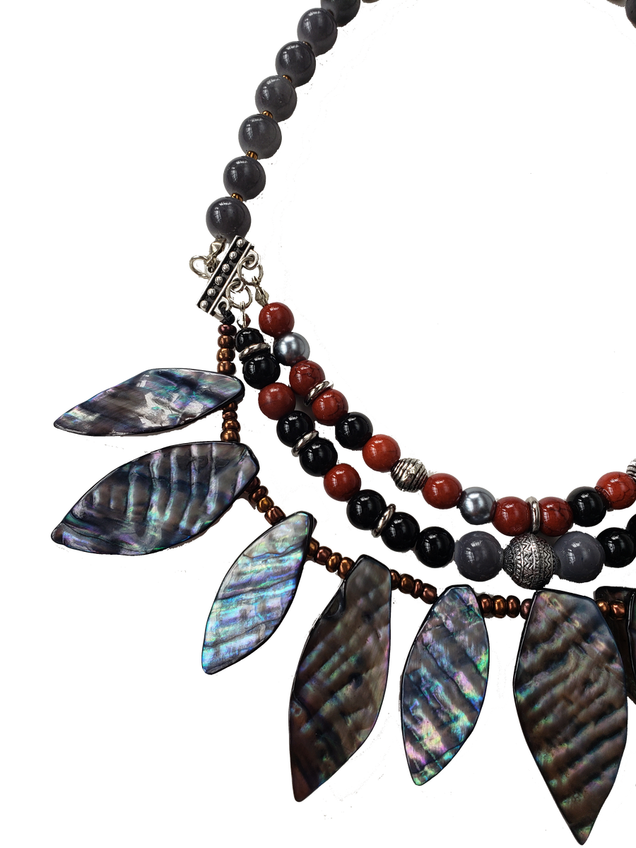 Aquarius Bead & Shell Layer Necklace