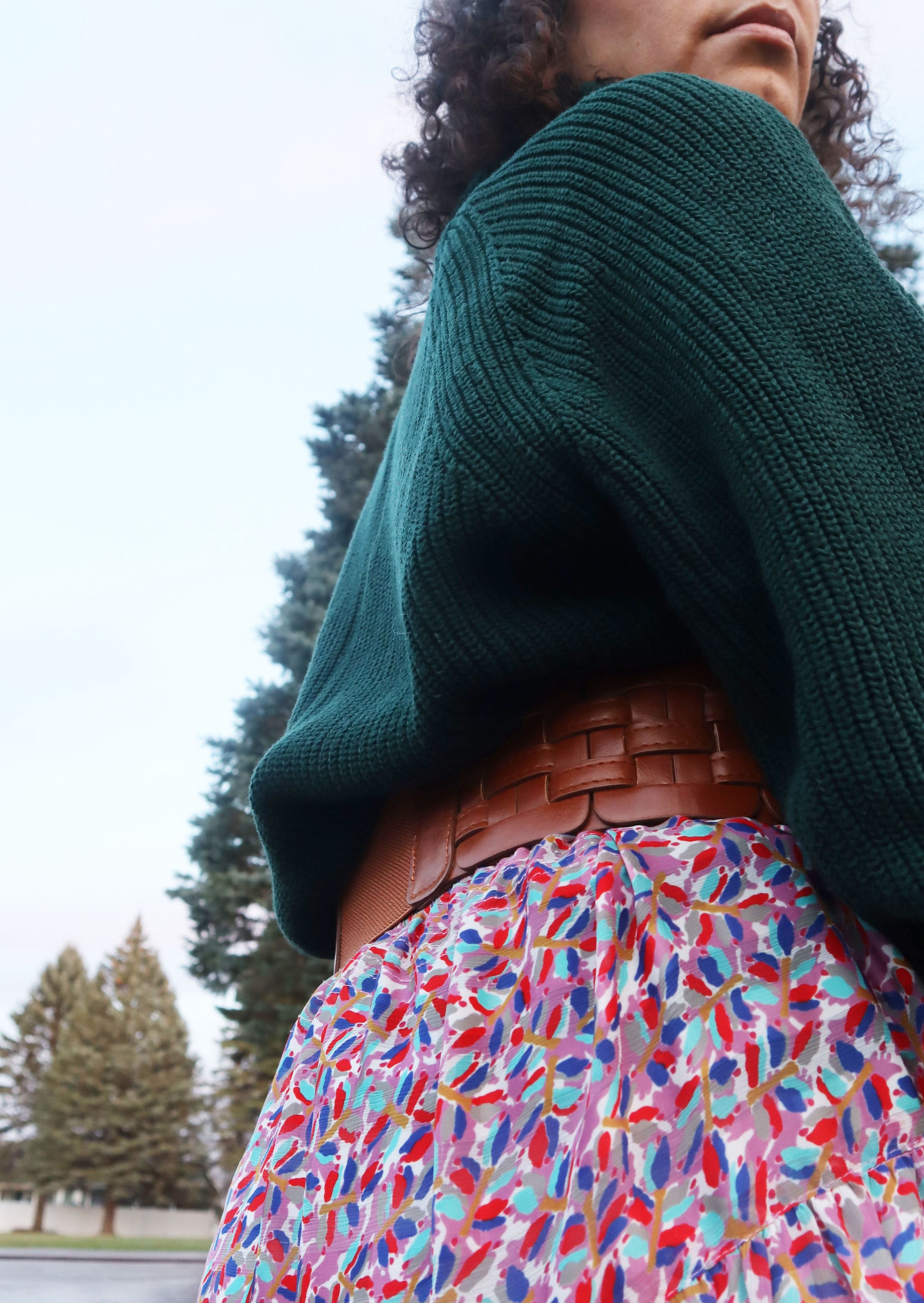 Vintage Leather Cinch Belt w/ Elastic