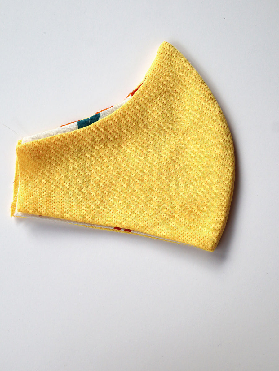 Reversible Flipped Adidas Mask - Yellow/Orange 2