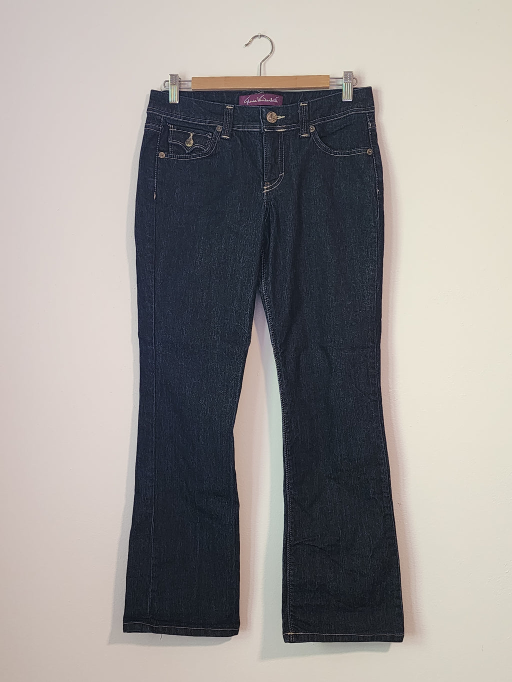 Gloria Vanderbilt Dark Denim Mid Rise Flare Jeans