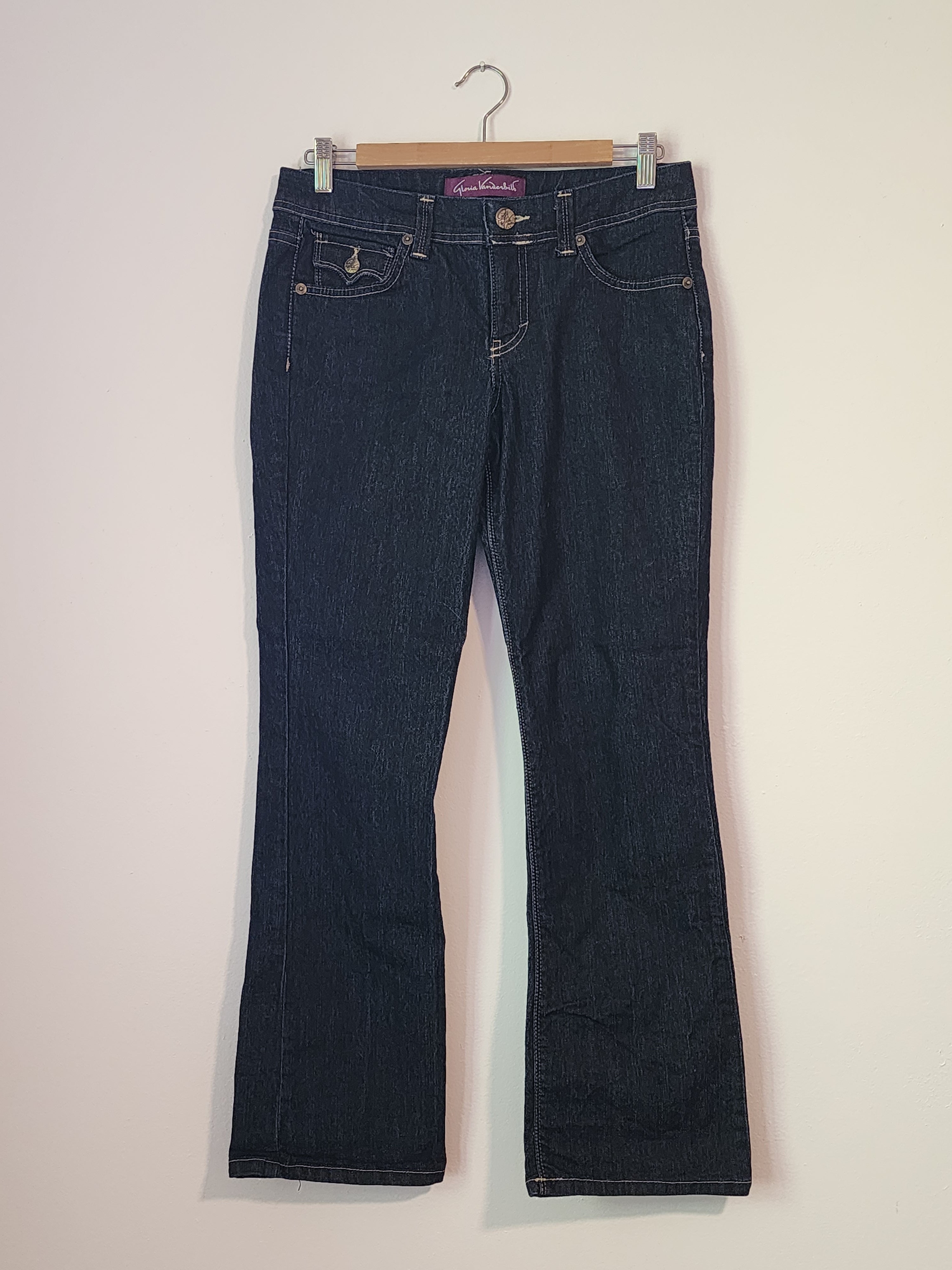 Gloria Vanderbilt Dark Denim Mid Rise Flare Jeans