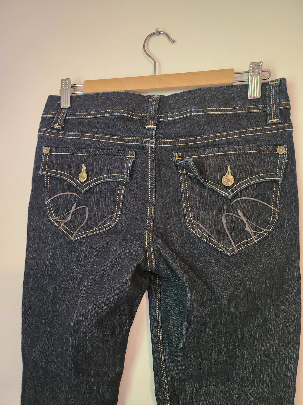 Gloria Vanderbilt Dark Denim Mid Rise Flare Jeans