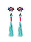 Tuareg Tassel Earrings - Teal