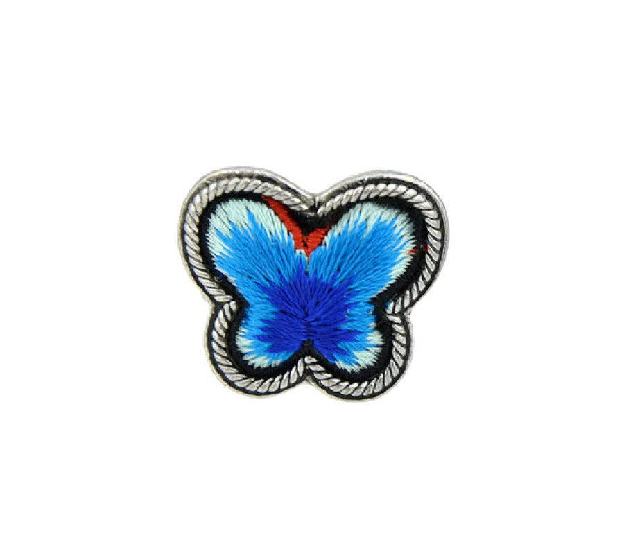 Blue Butterfly Embroidered Ring