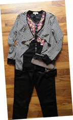 We're All Mad Chiffon Top with Faux Vest