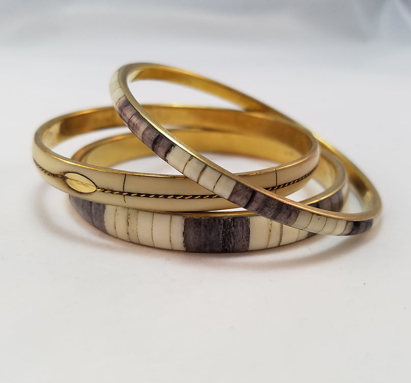 Touch the Sky Bracelets - Medium Blue/Grey or Cream/Gold (3 options)