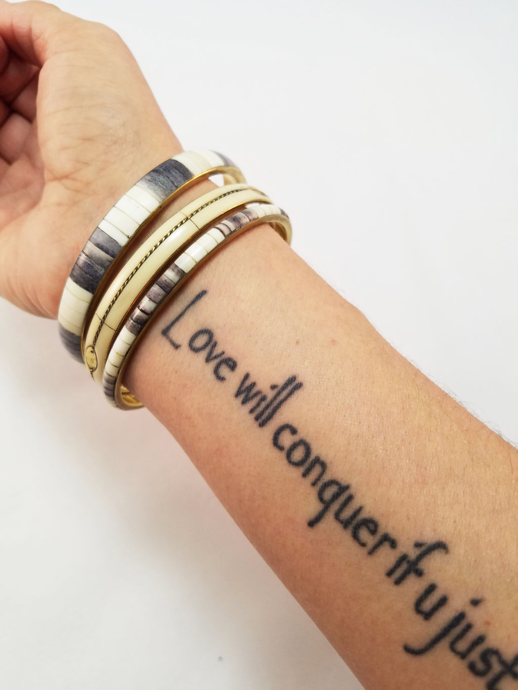 Touch the Sky Bracelets - Medium Blue/Grey or Cream/Gold (3 options)