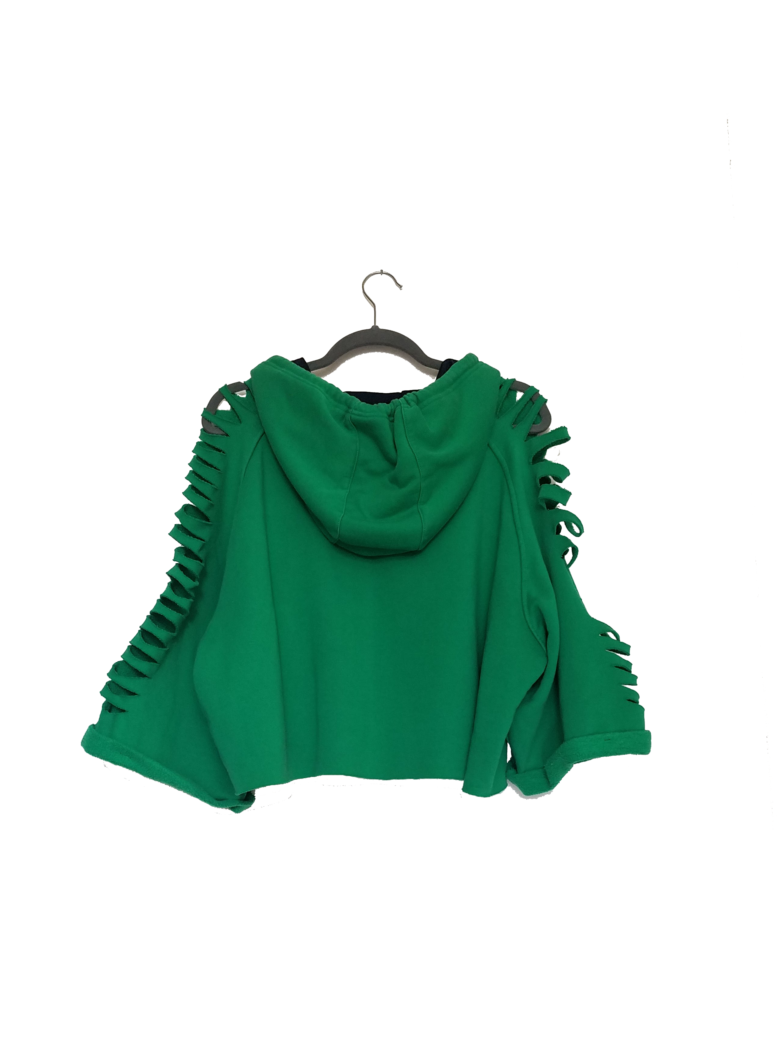 Altered Cropped Adidas Hoodie with Cutout Sleeves (Only 1)