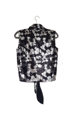 Altered Sequined Tie Front Vest One-of-a-kind