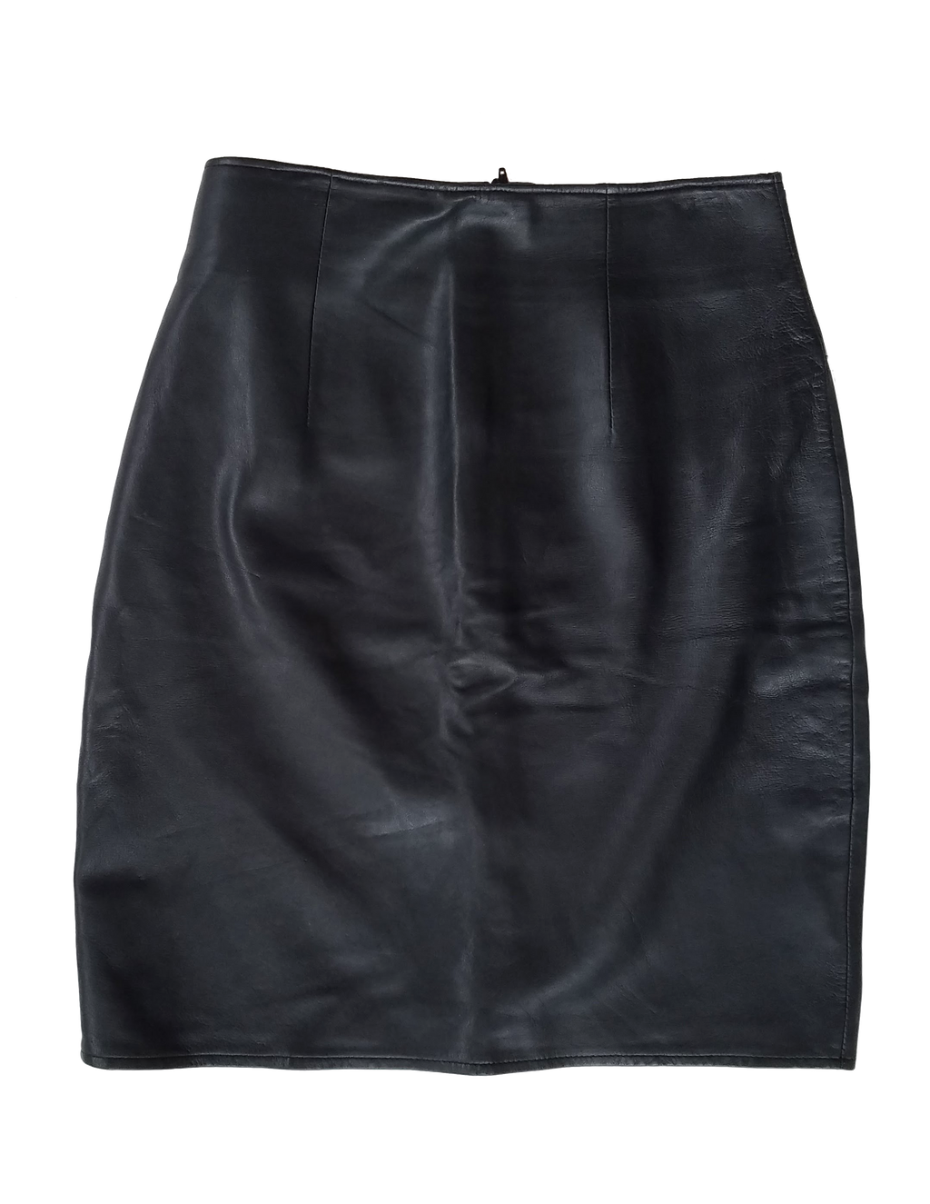 Vintage 90's Black Leather Mini Skirt