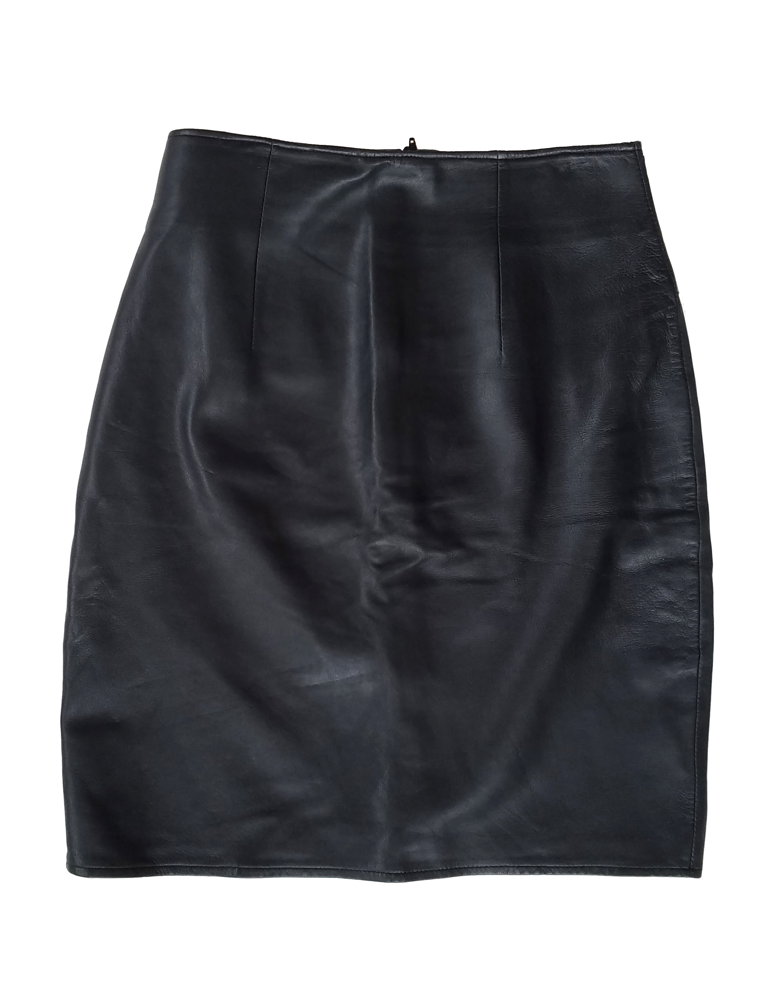 Vintage 90's Black Leather Mini Skirt