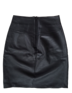 Vintage 90's Black Leather Mini Skirt
