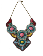 The Anthropologist Beaded Bib Necklace