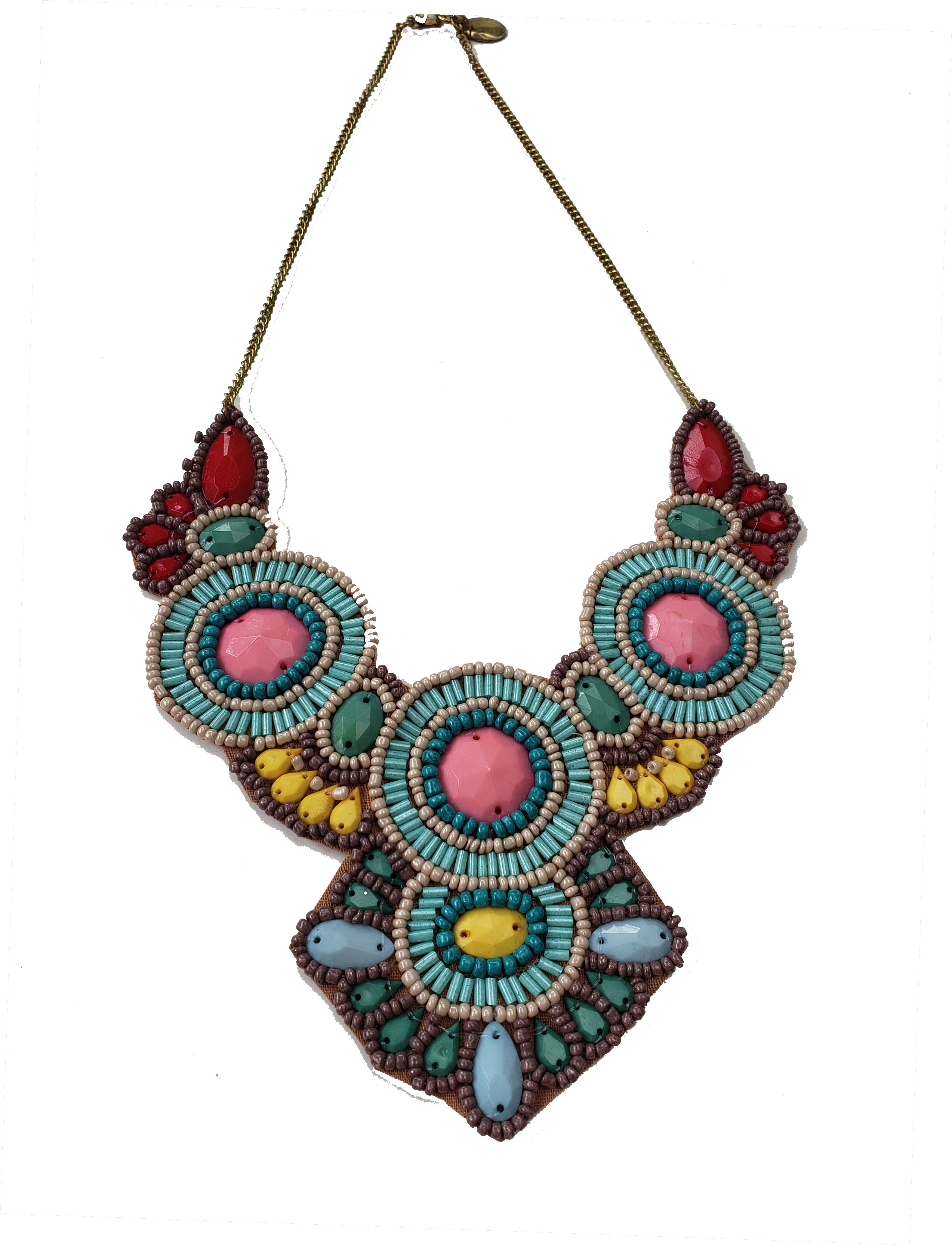 The Anthropologist Beaded Bib Necklace