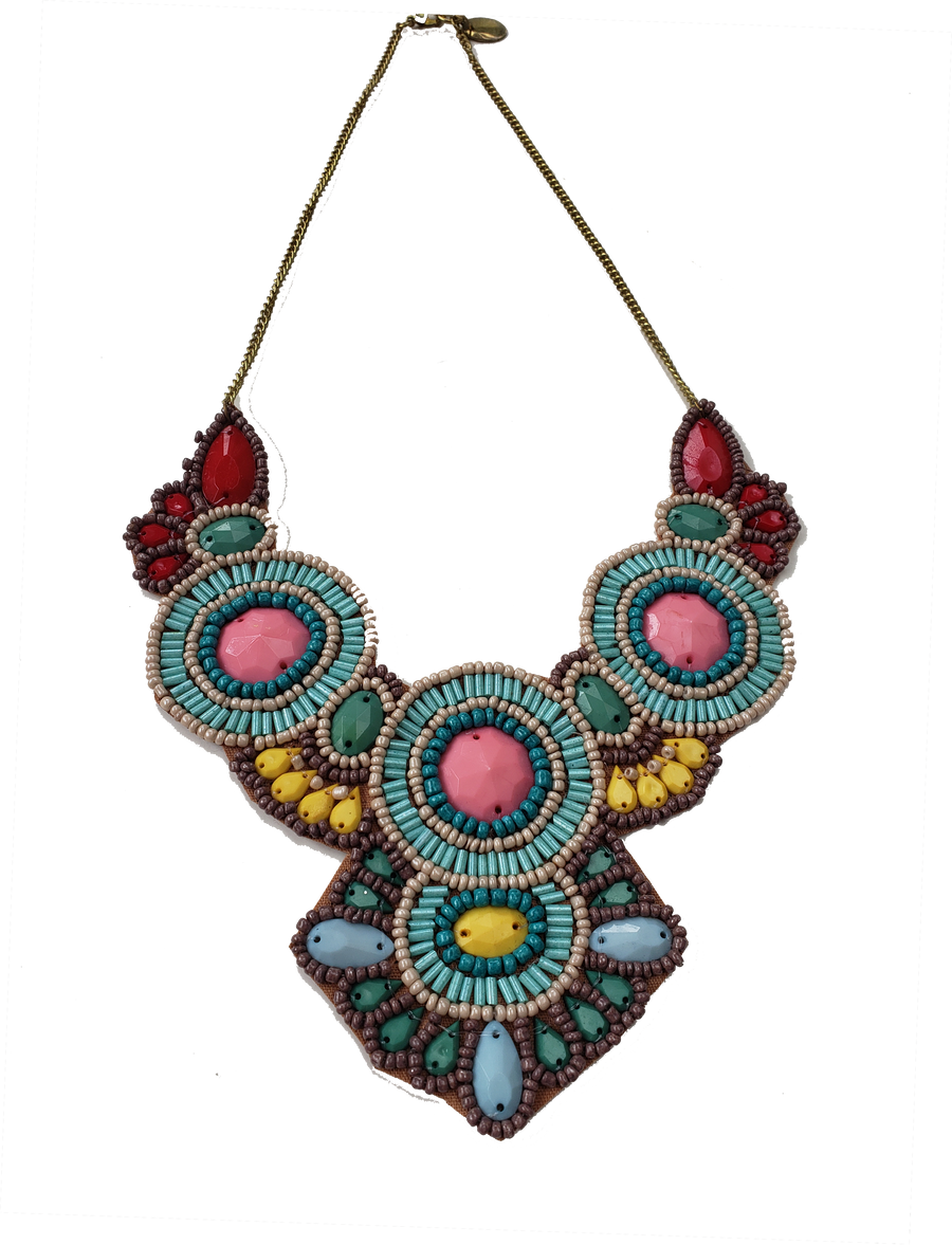 The Anthropologist Beaded Bib Necklace
