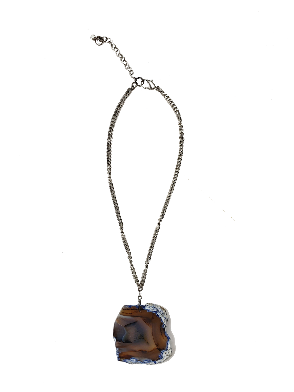 Rock Steady Agate Slice Necklace