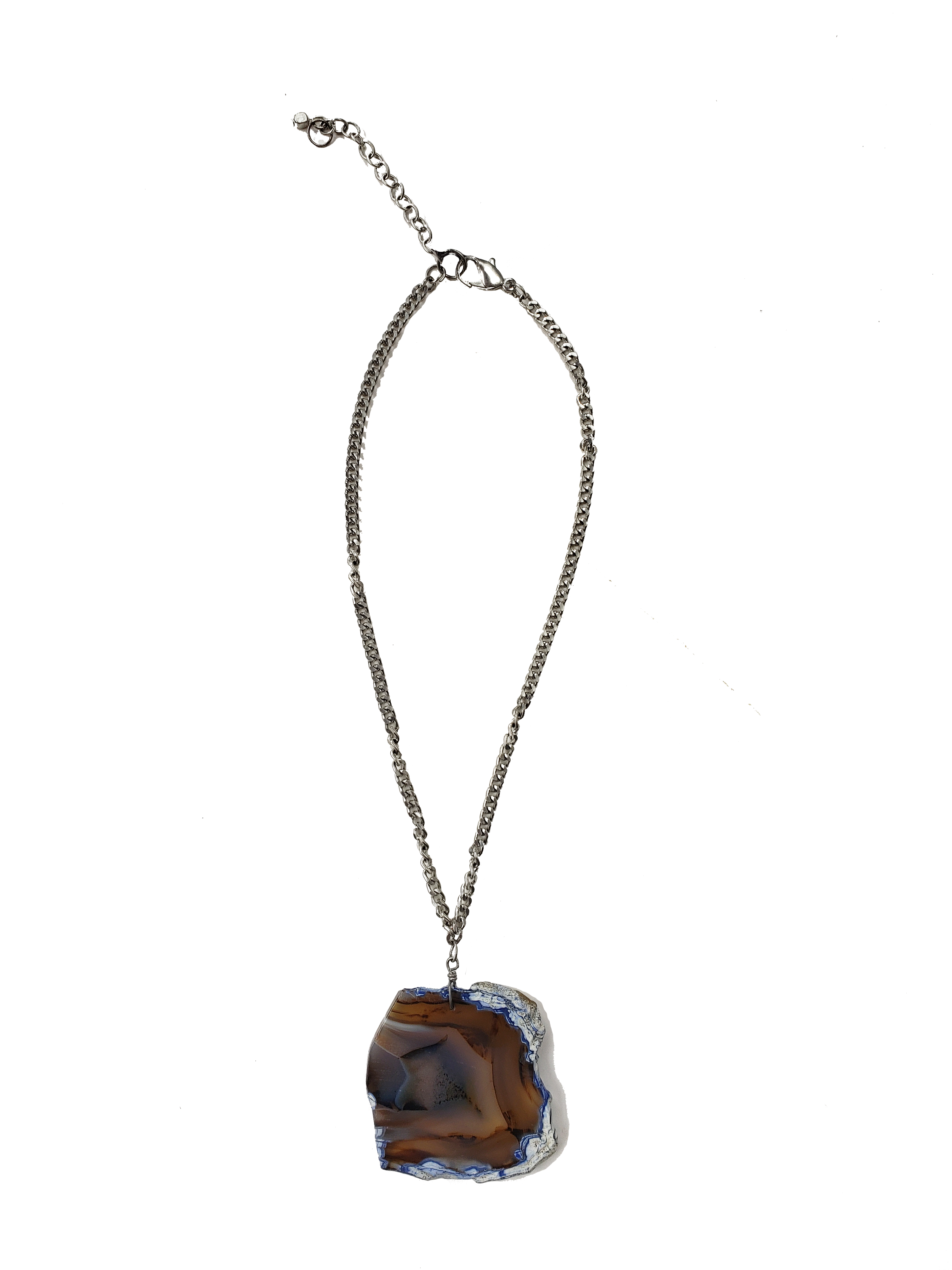 Rock Steady Agate Slice Necklace