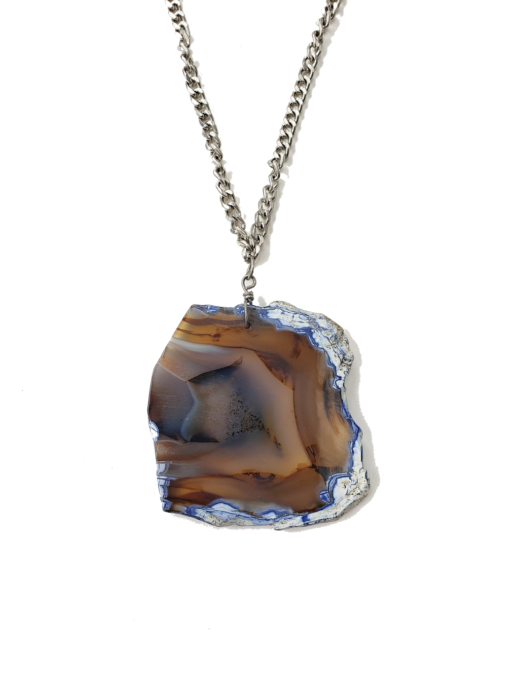 Rock Steady Agate Slice Necklace