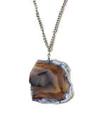 Rock Steady Agate Slice Necklace