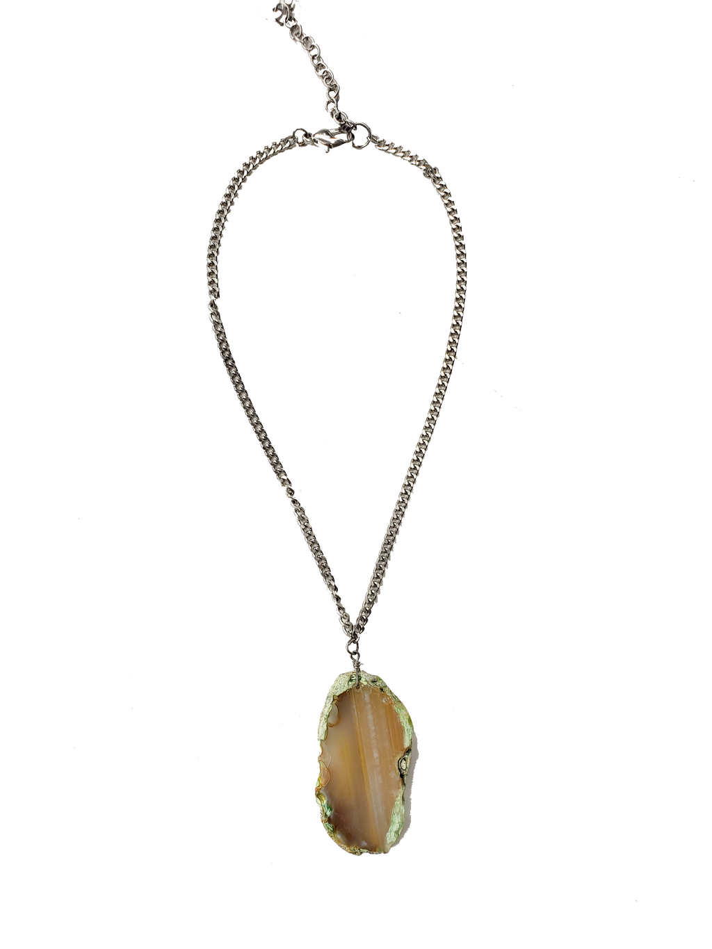 Rock Steady Agate Slice Necklace