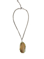 Rock Steady Agate Slice Necklace