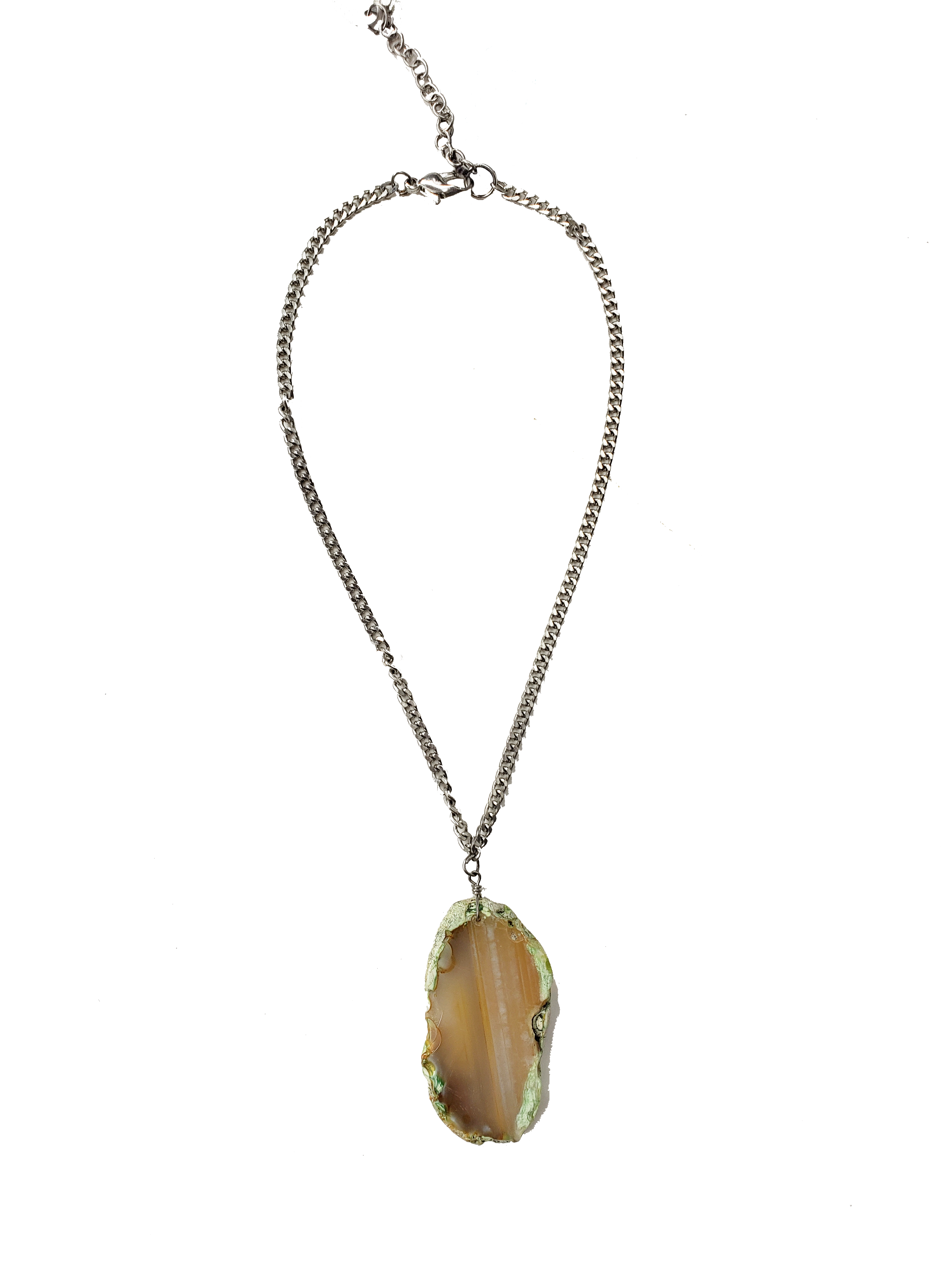 Rock Steady Agate Slice Necklace