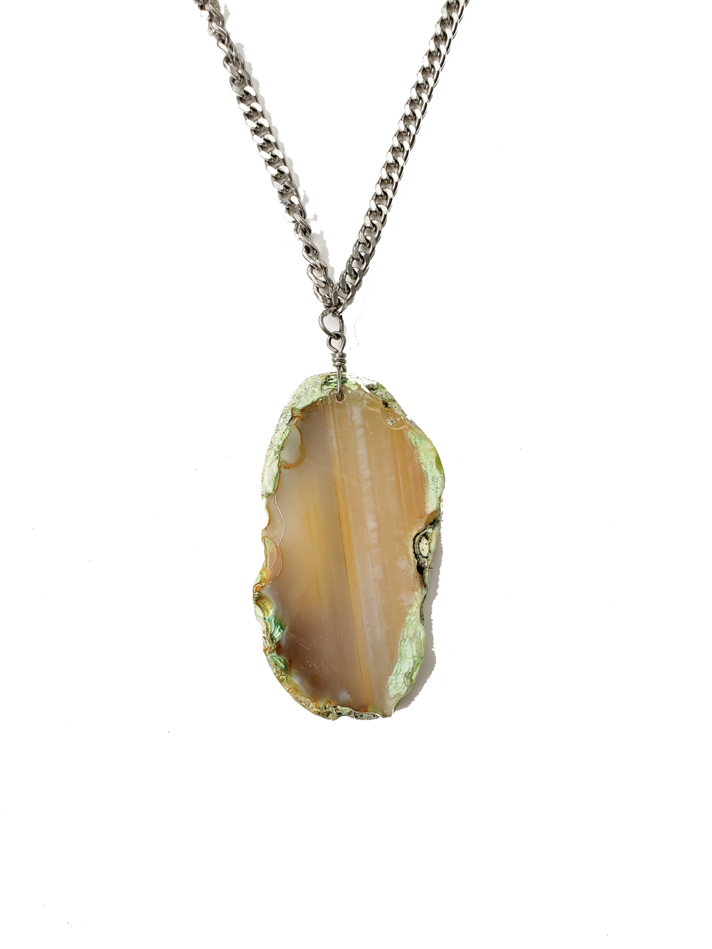Rock Steady Agate Slice Necklace