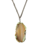 Rock Steady Agate Slice Necklace