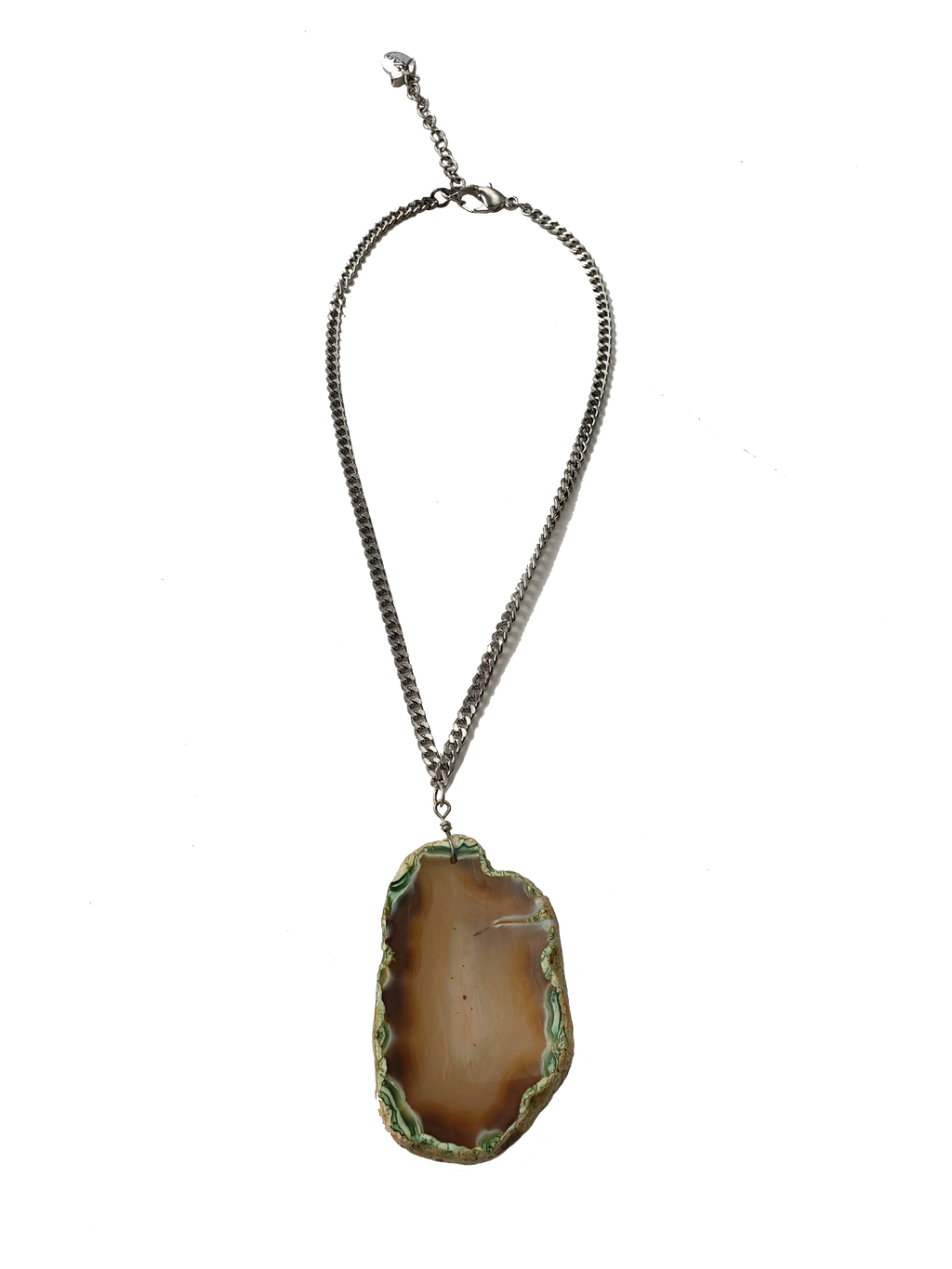 Rock Steady Agate Slice Necklace