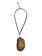 Rock Steady Agate Slice Necklace