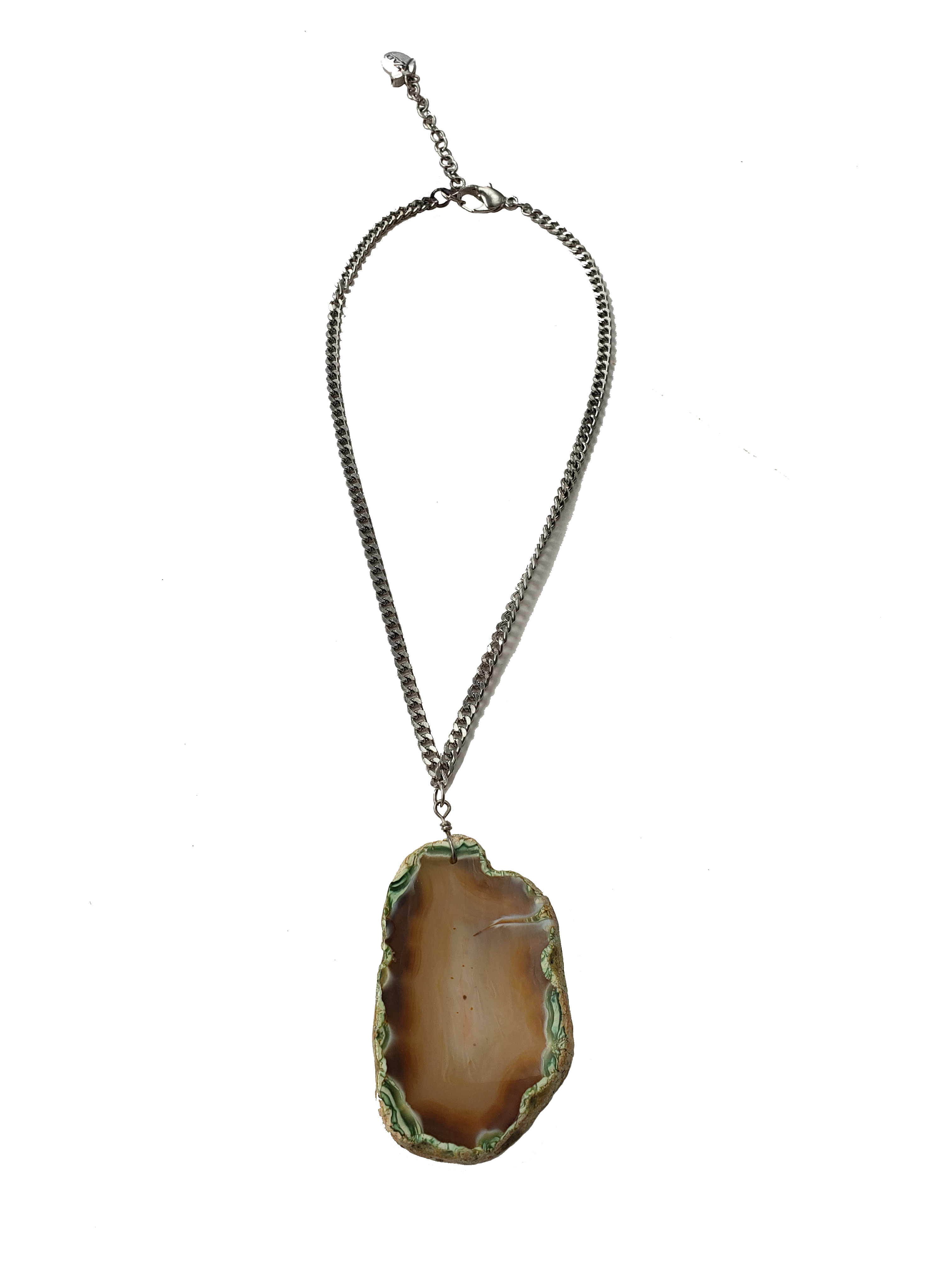 Rock Steady Agate Slice Necklace