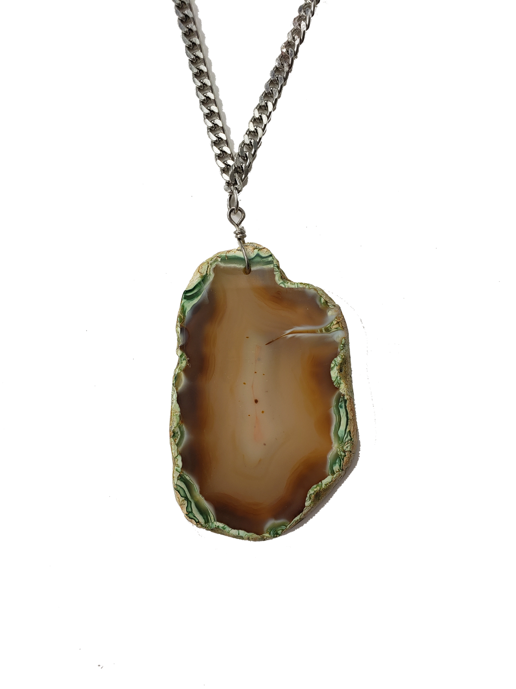 Rock Steady Agate Slice Necklace