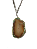 Rock Steady Agate Slice Necklace