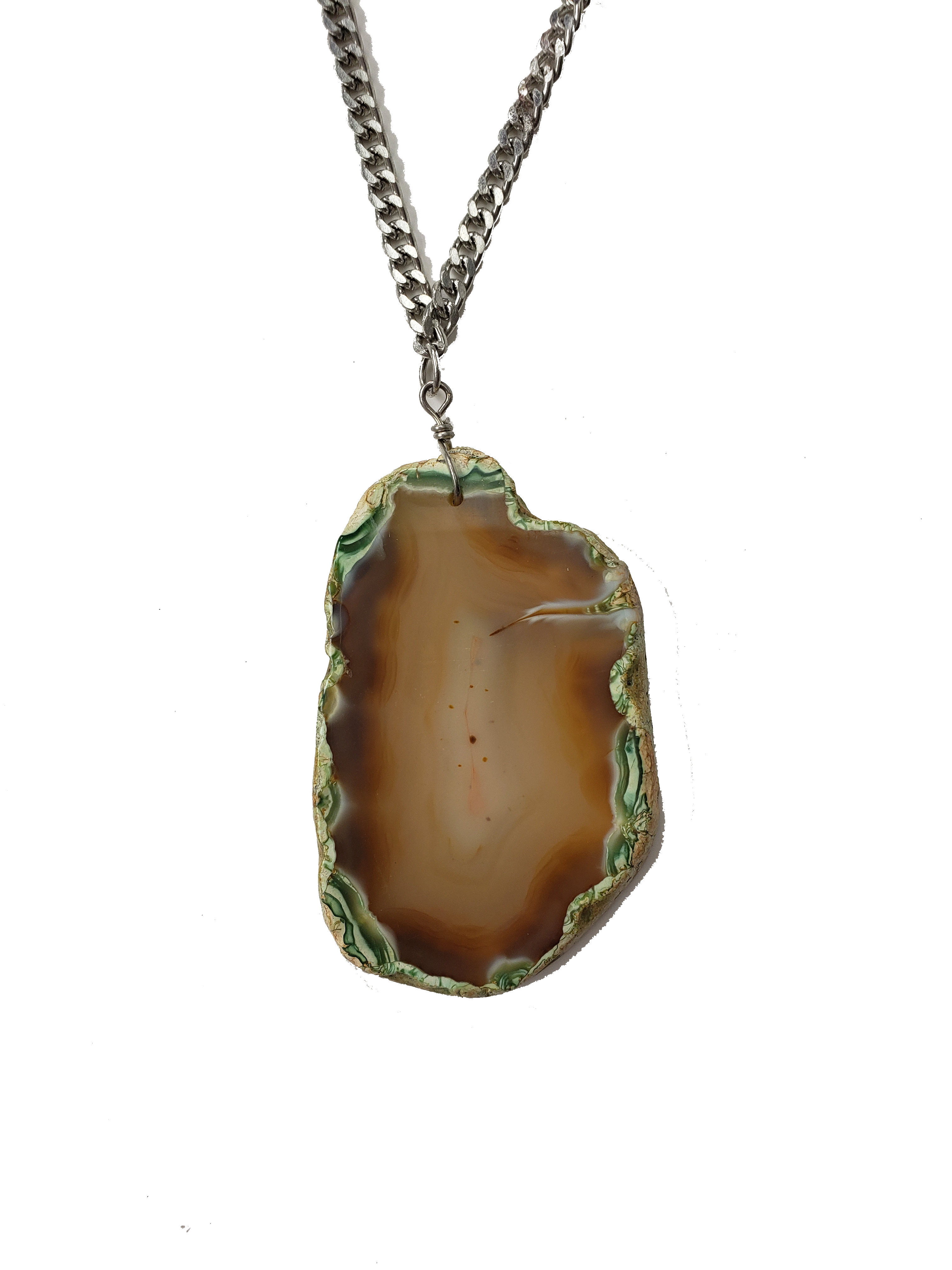 Rock Steady Agate Slice Necklace