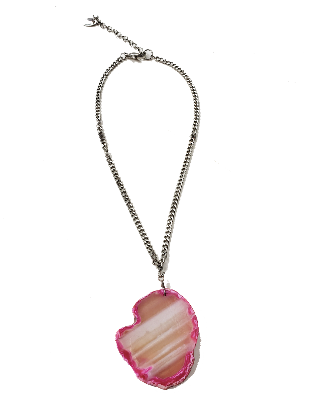 Rock Steady Agate Slice Necklace