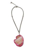 Rock Steady Agate Slice Necklace