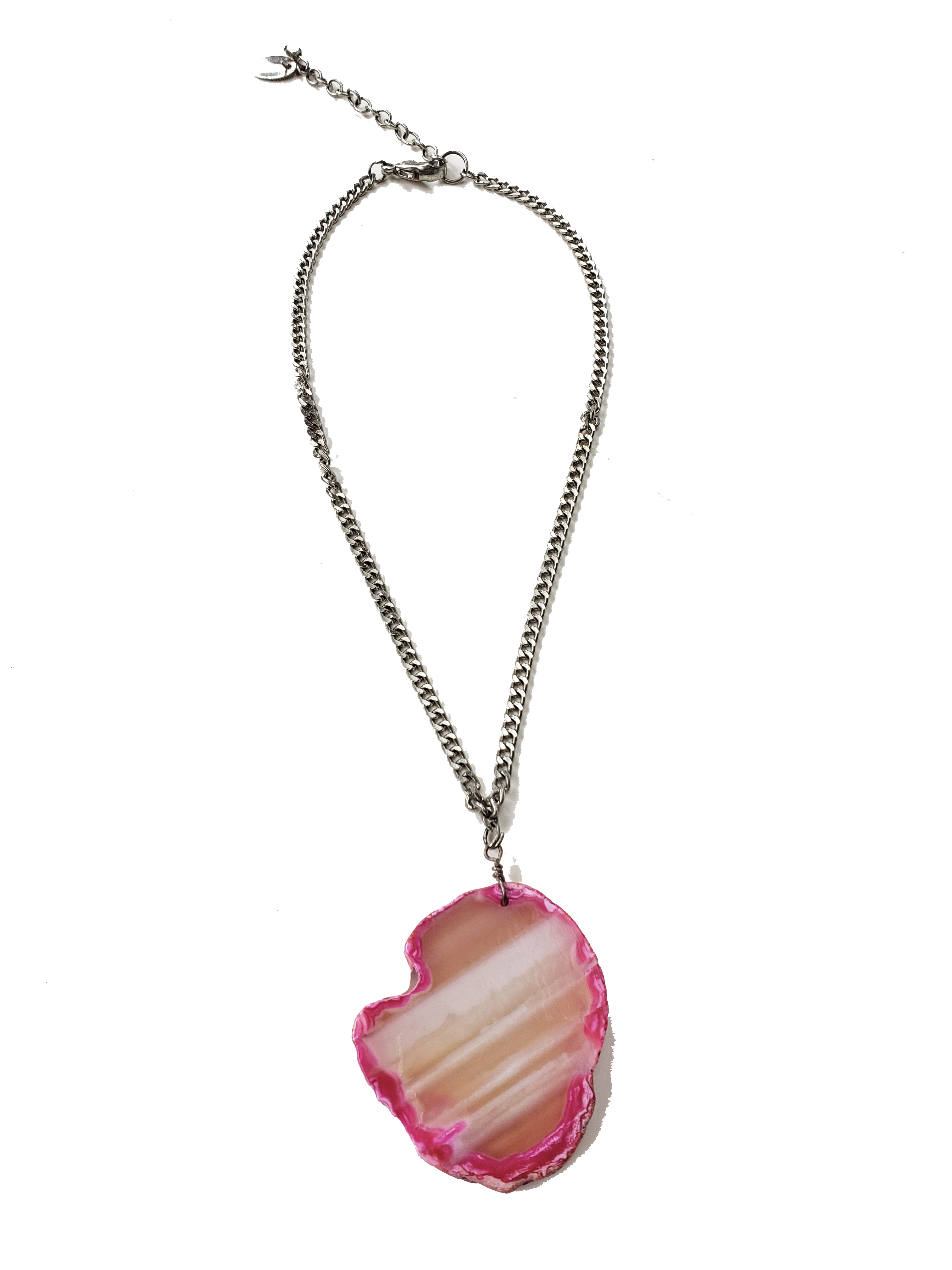 Rock Steady Agate Slice Necklace