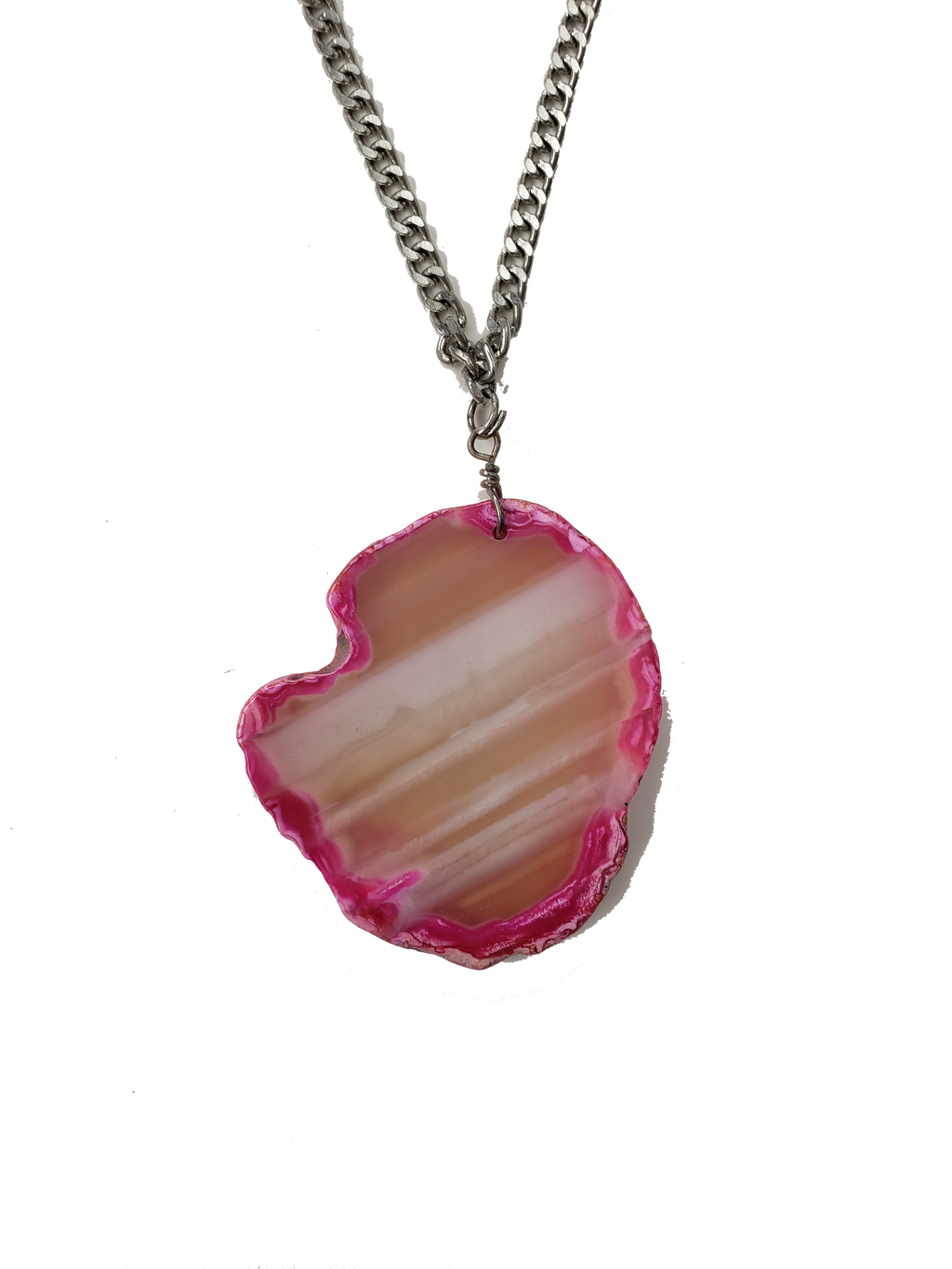 Rock Steady Agate Slice Necklace