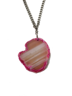 Rock Steady Agate Slice Necklace