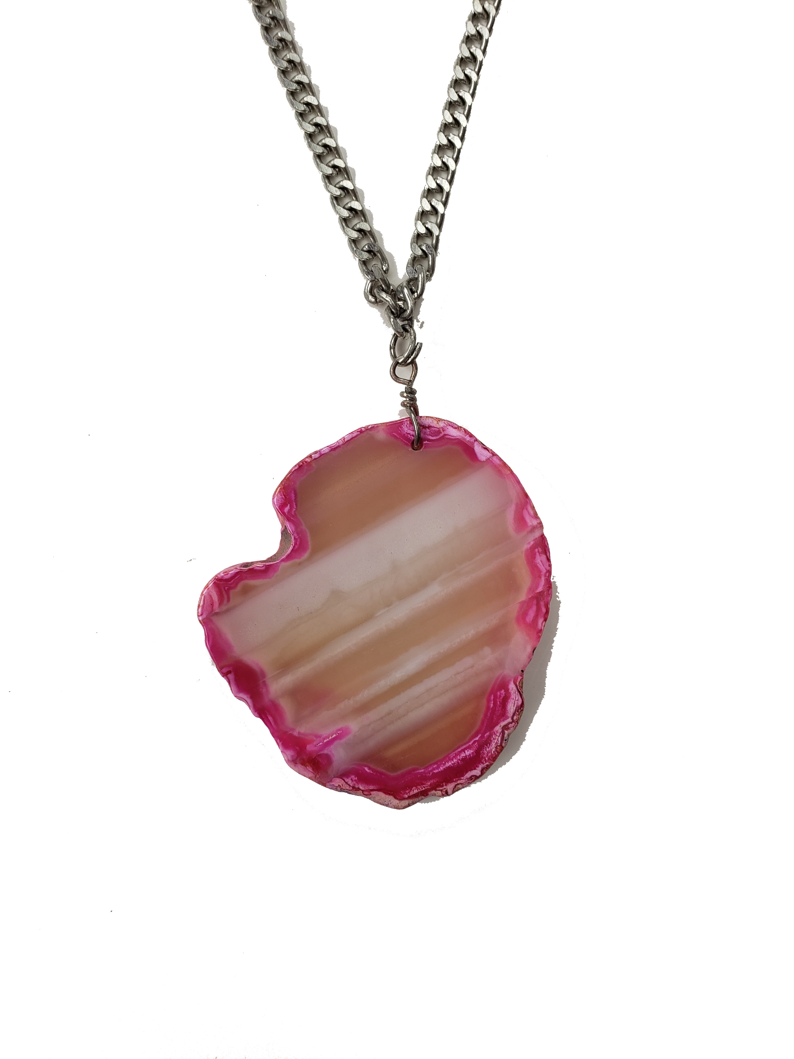Rock Steady Agate Slice Necklace