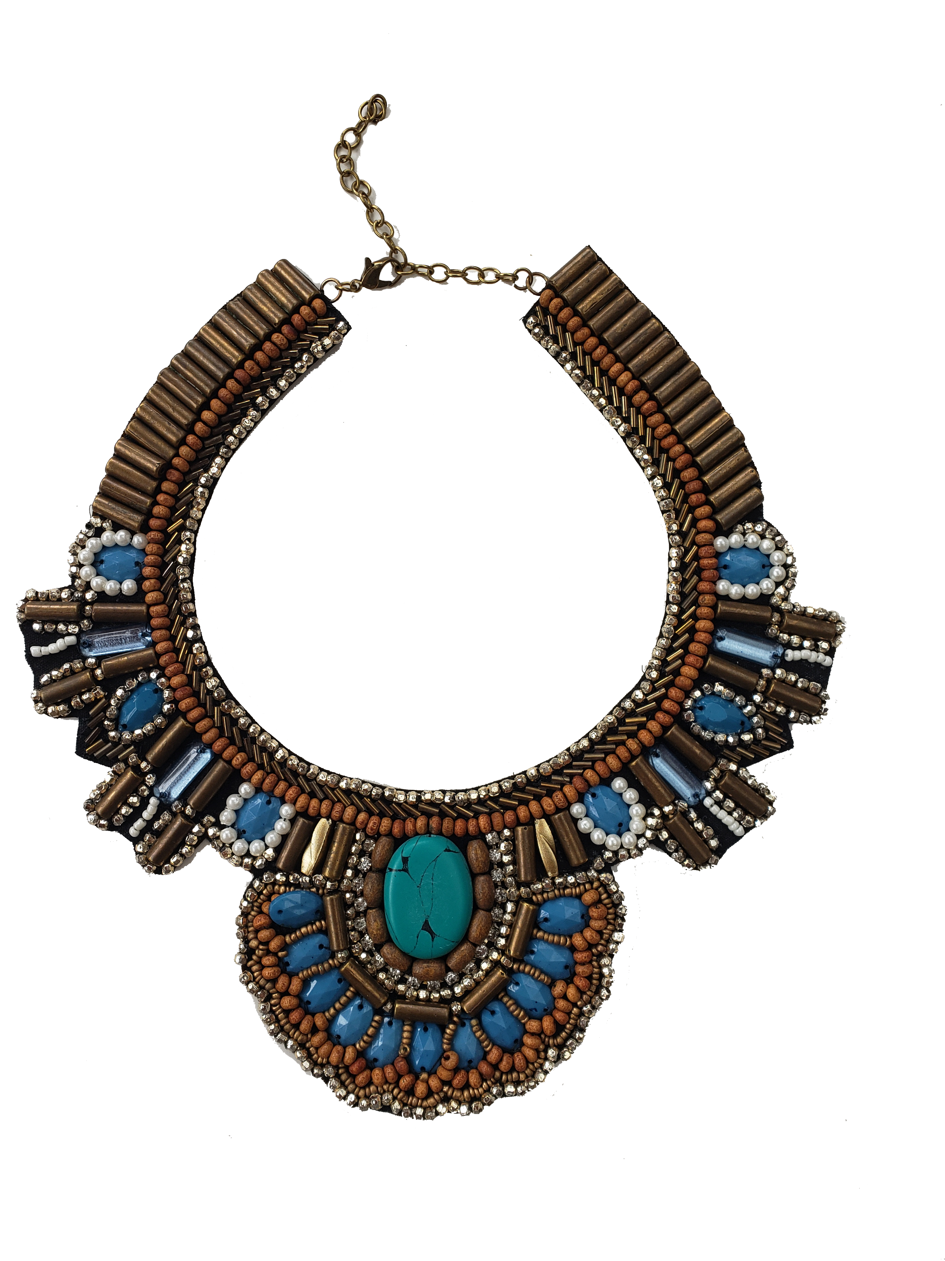 Hippie Shake Beaded Bib Necklace