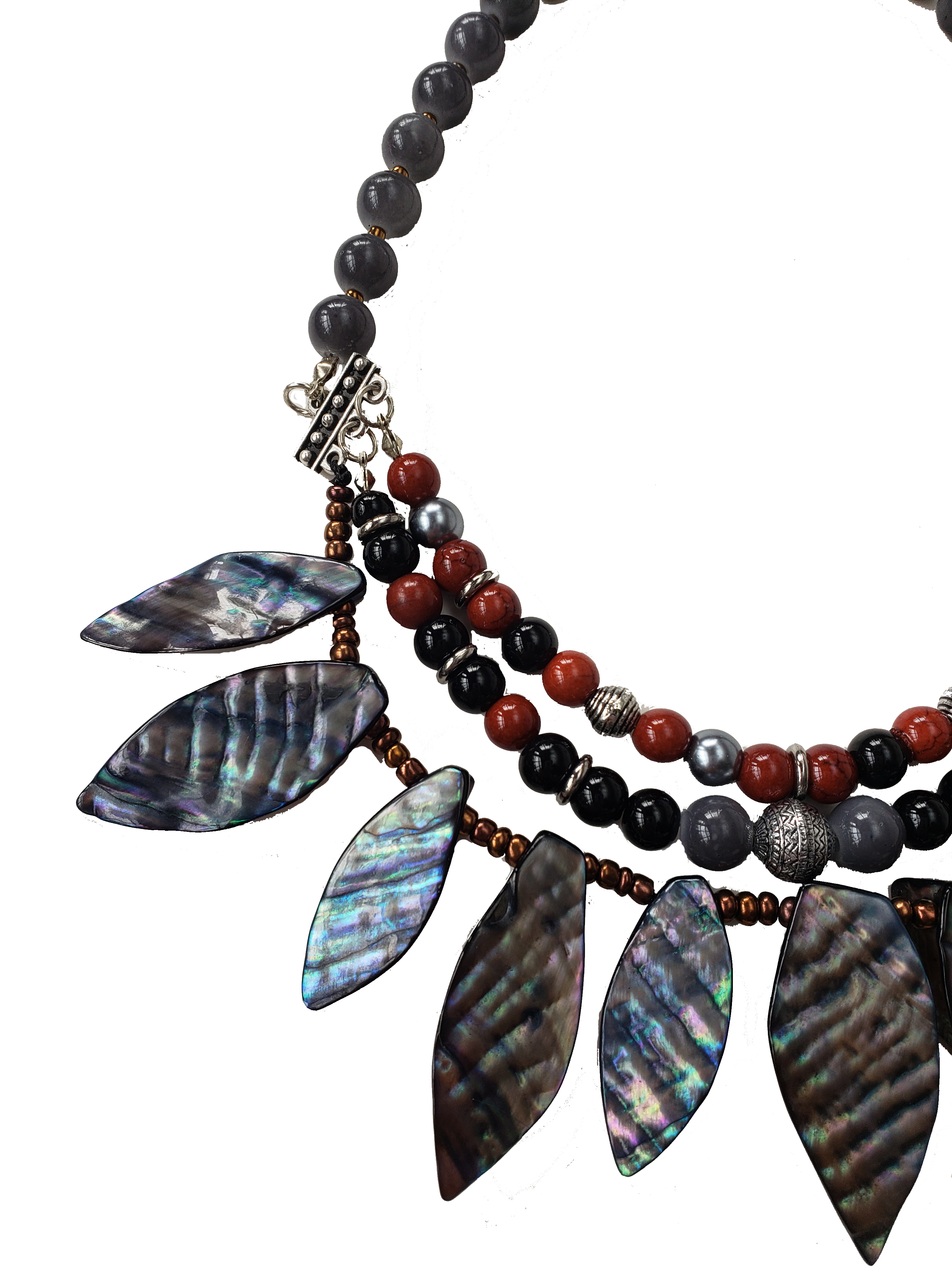 Aquarius Bead & Shell Layer Necklace