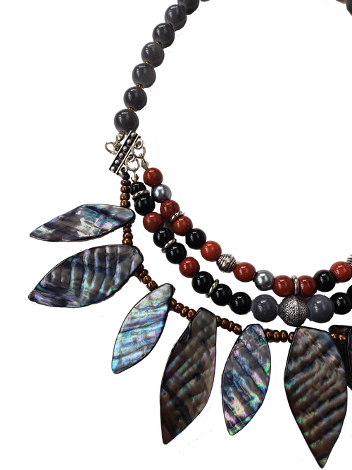 Aquarius Bead & Shell Layer Necklace