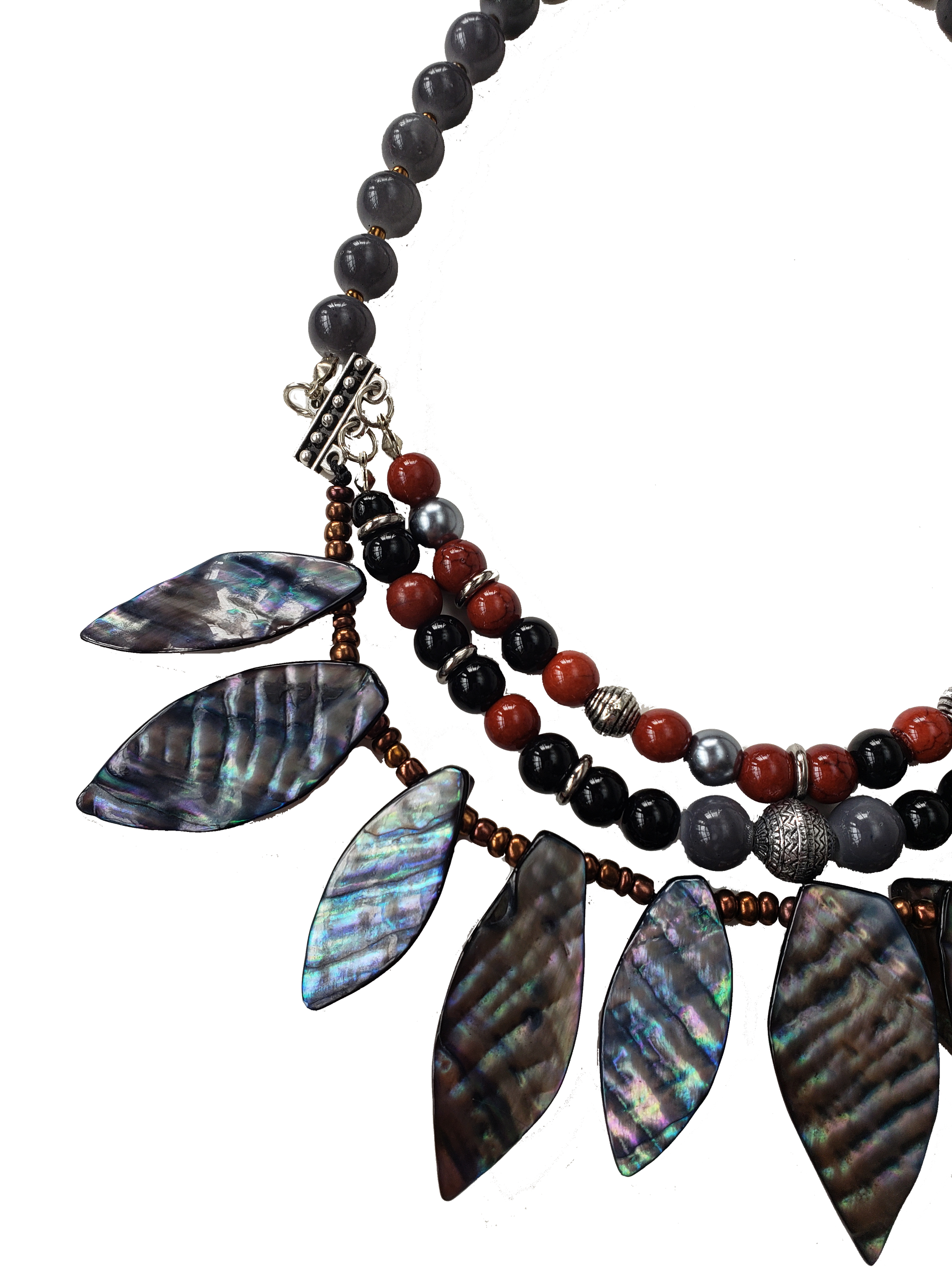 Aquarius Bead & Shell Layer Necklace