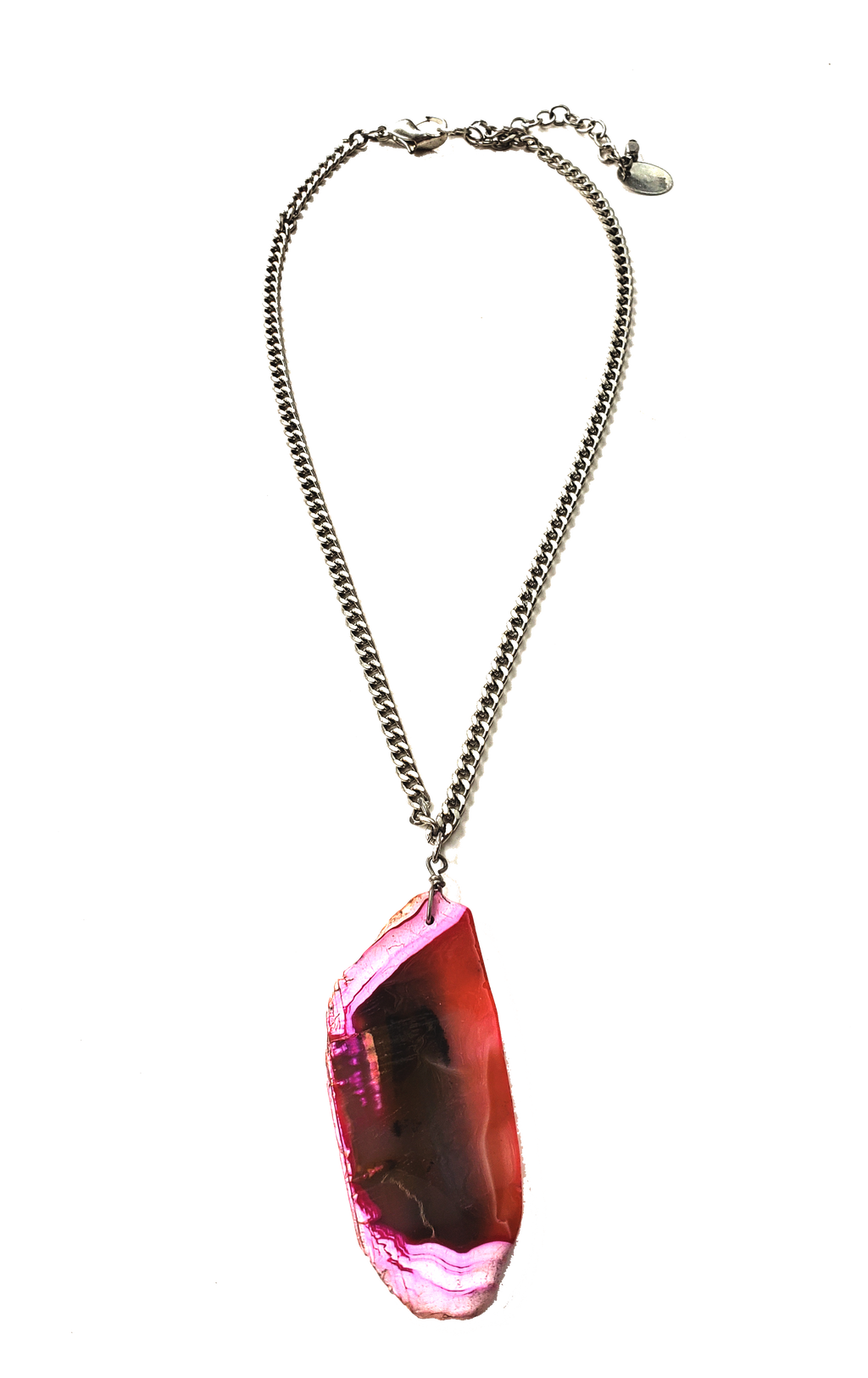 Rock Steady Agate Slice Necklace