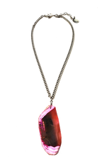 Rock Steady Agate Slice Necklace