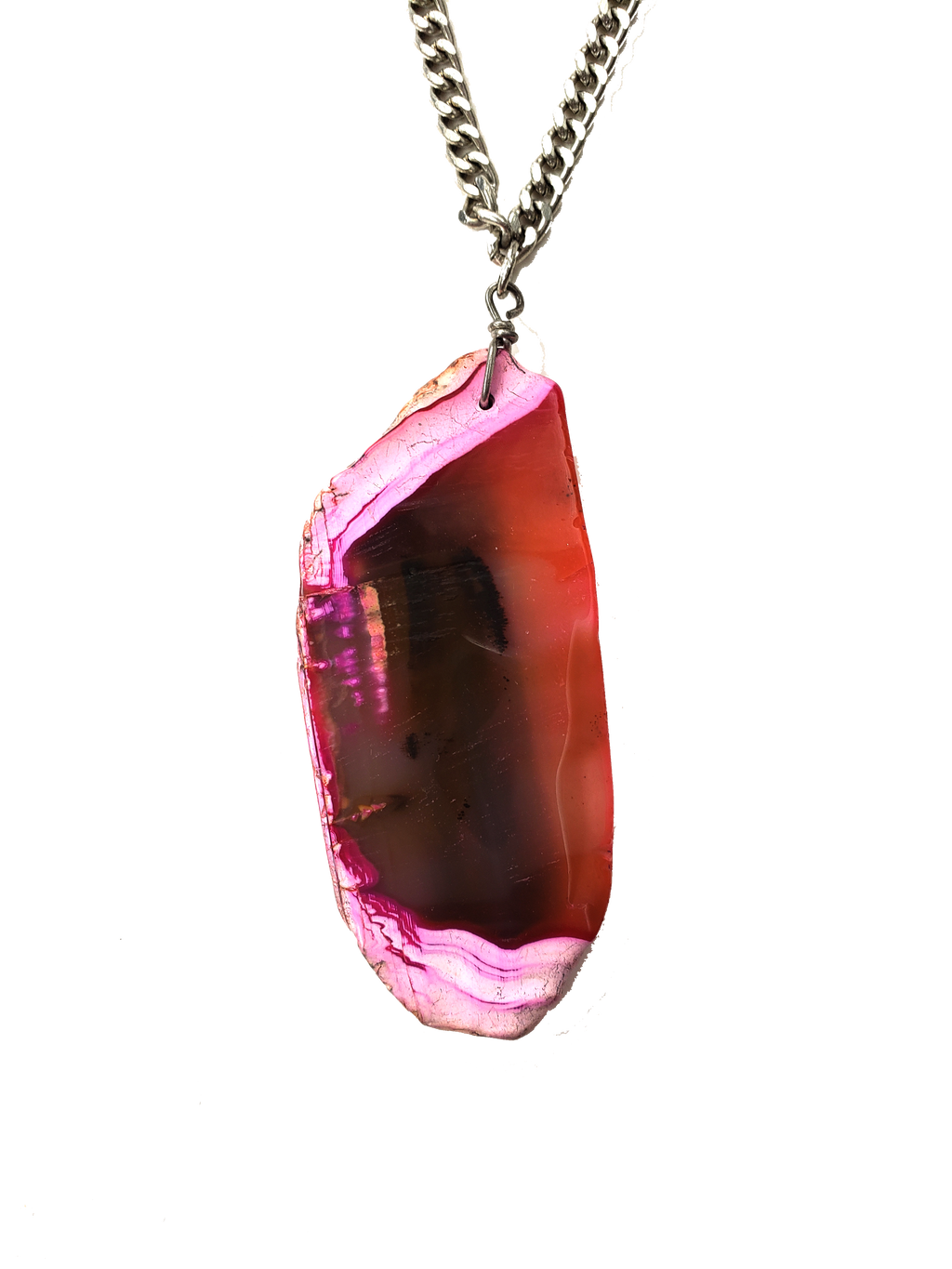 Rock Steady Agate Slice Necklace