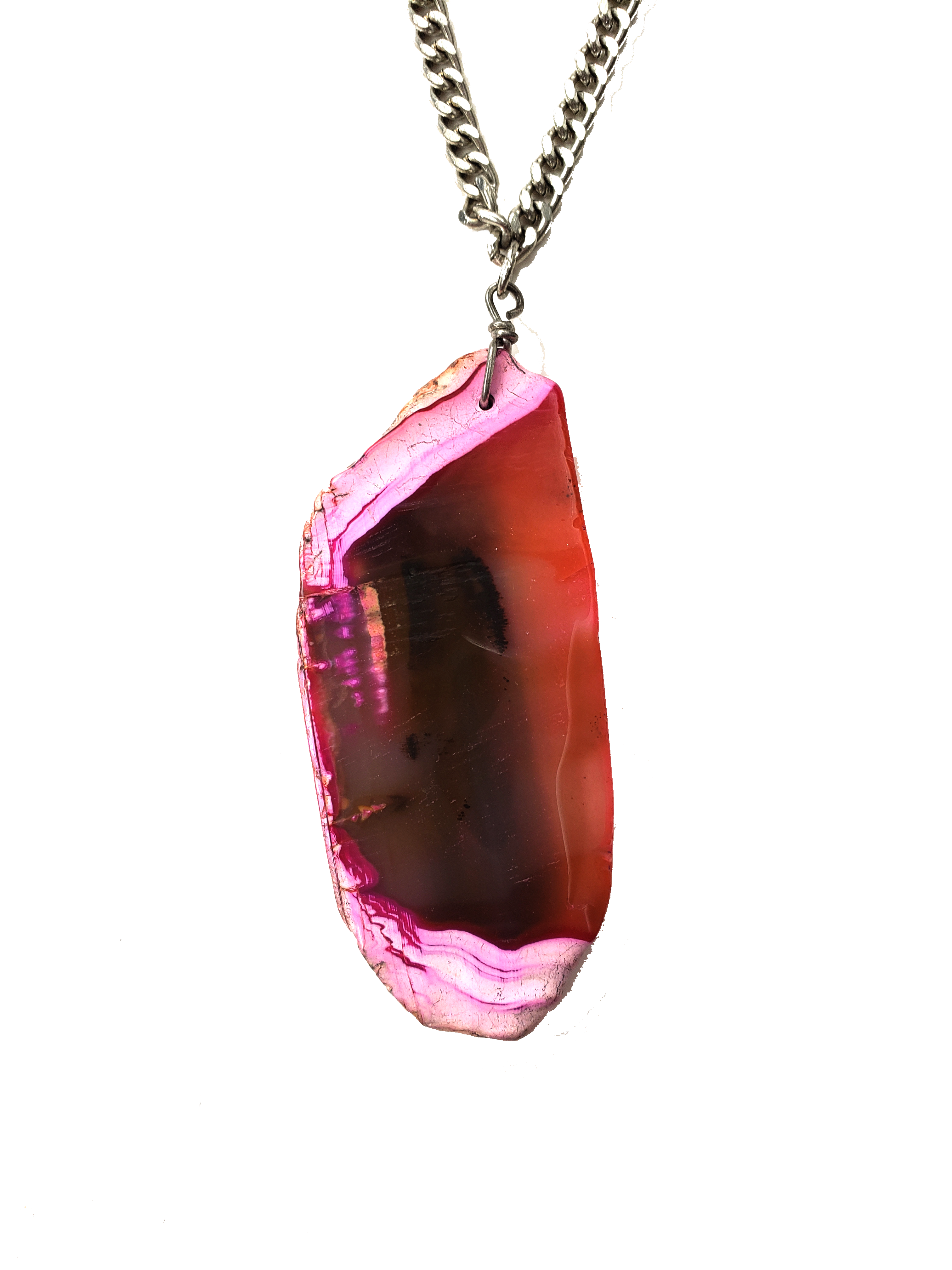 Rock Steady Agate Slice Necklace