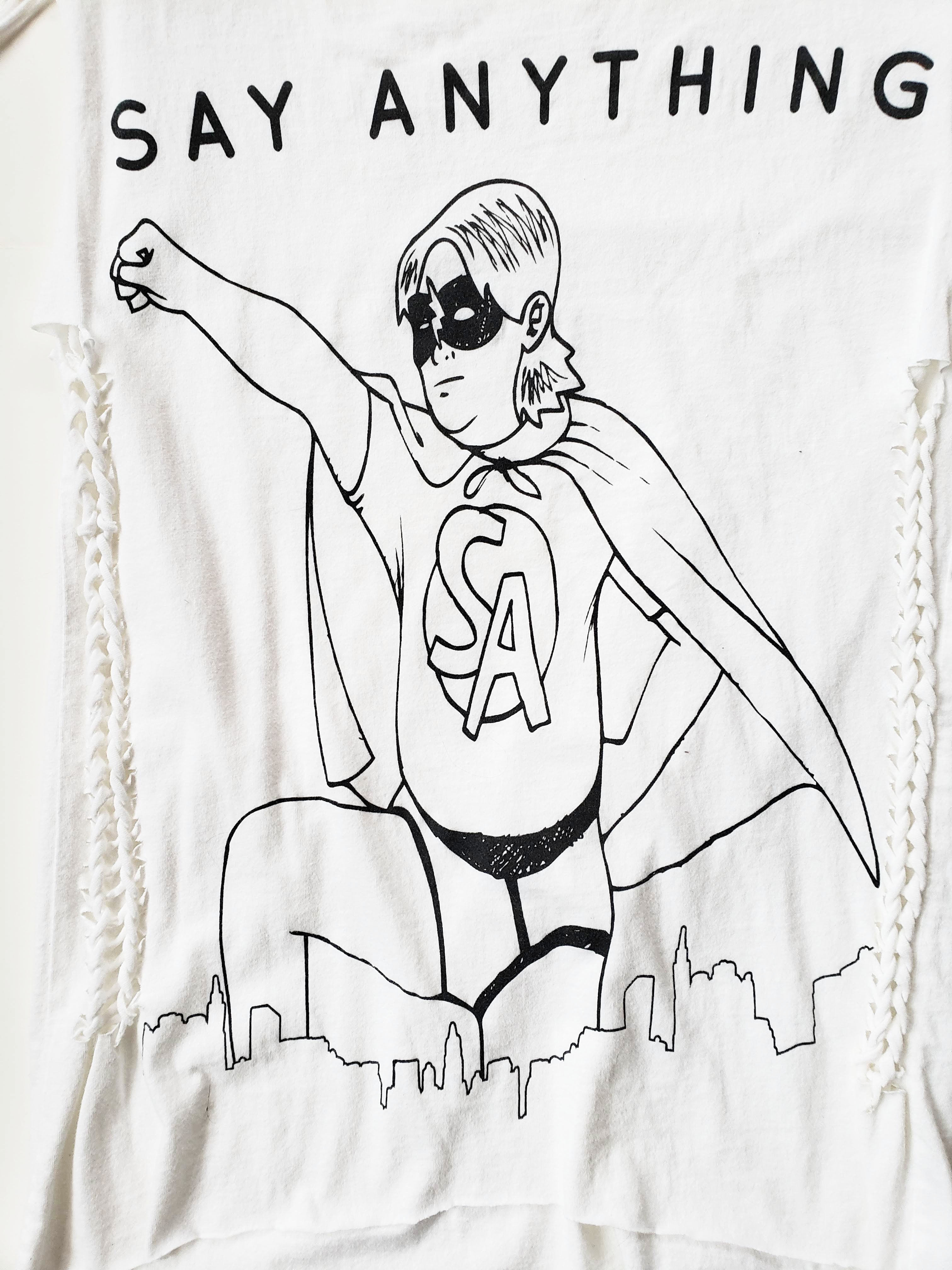 Altered Say Anything Graphic  Slashed  Tee (Only 1)