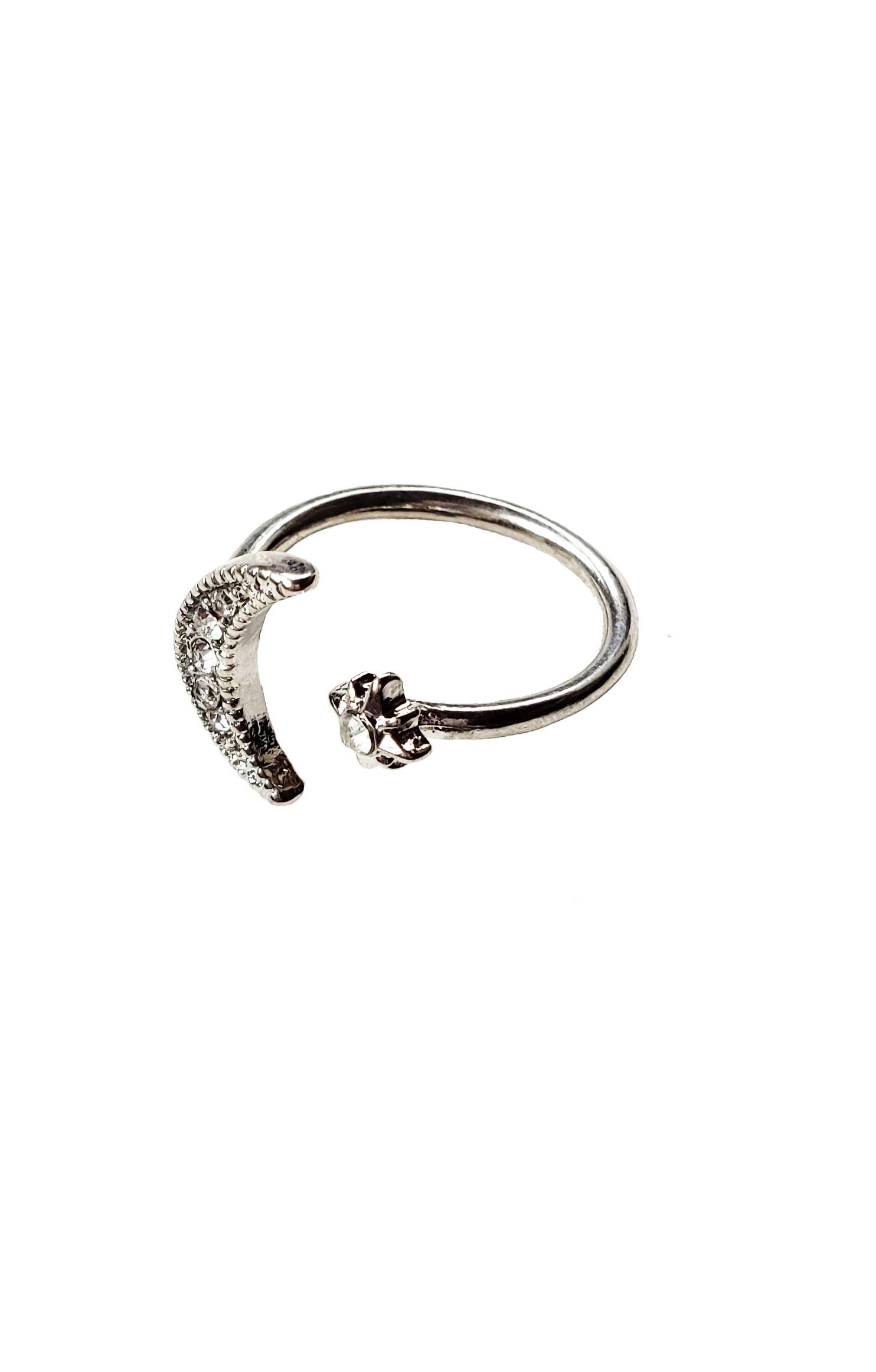 Half the Moon Dainty Wrap Ring